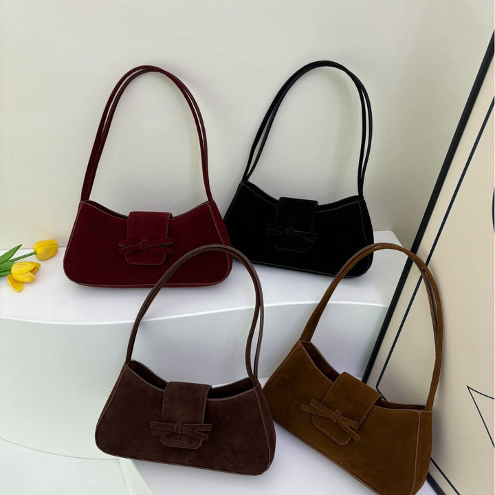 Elegant Bow-Detail Velvet Handbag Stornfield