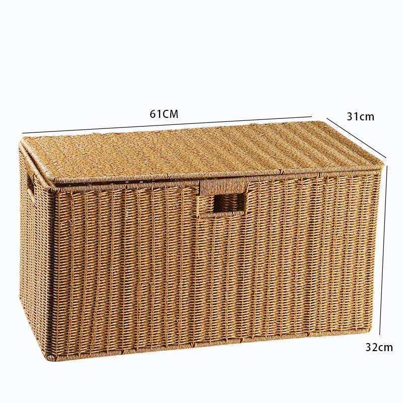 Unisex storage basket made of natural material with practical handles Stornfield