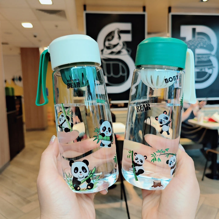 Ladies Playful Water Bottle with Cheerful Panda Design Stornfield