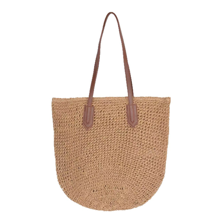 Braided tote bag with long leather handles Stornfield
