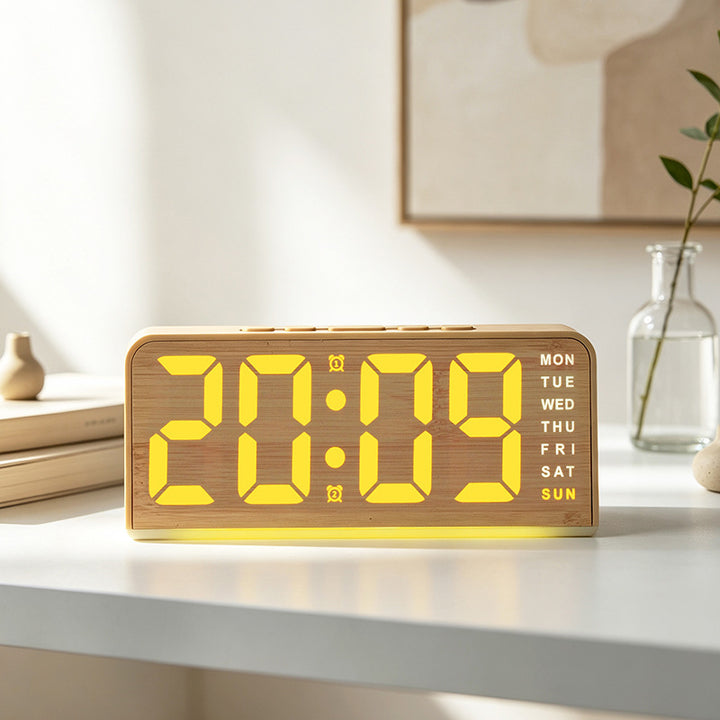 Digital Light Alarm Clock with Temperature Display Stornfield