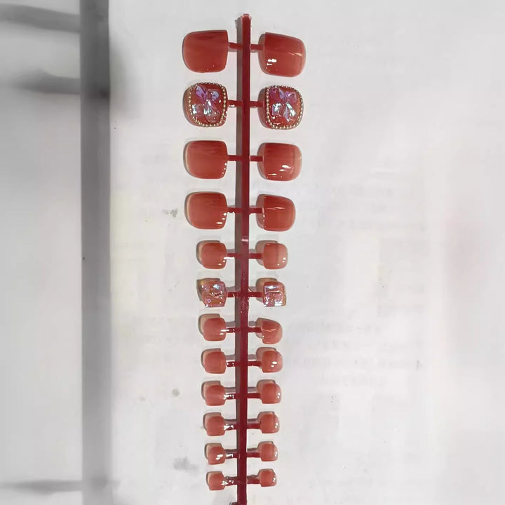 Decorative Diamond-Accent Press-On Nail Set Stornfield