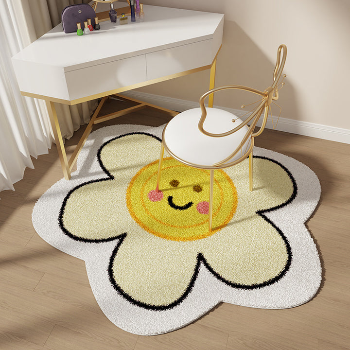 Playful Flower-Shaped Area Rug