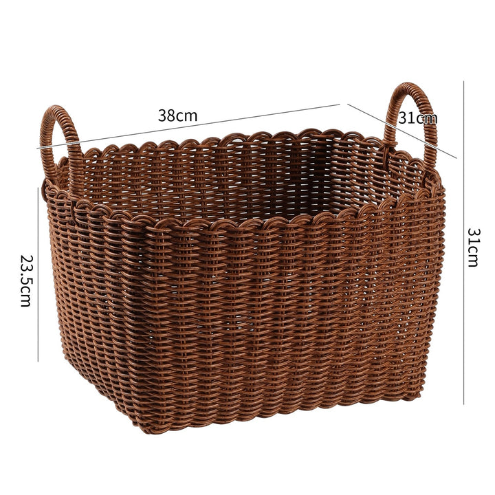 Handwoven Versatile Storage Basket with Ergonomic Handles Stornfield