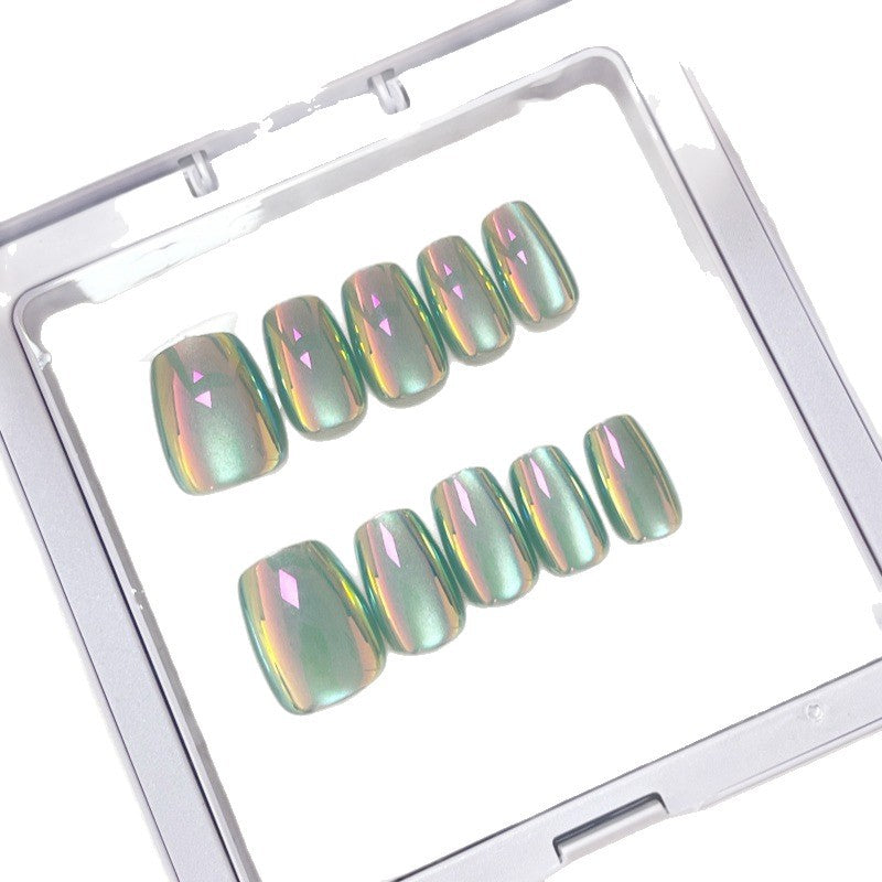 Iridescent Glossy Press-On Nail Set Stornfield