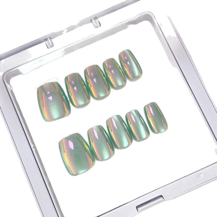 Iridescent Glossy Press-On Nail Set Stornfield
