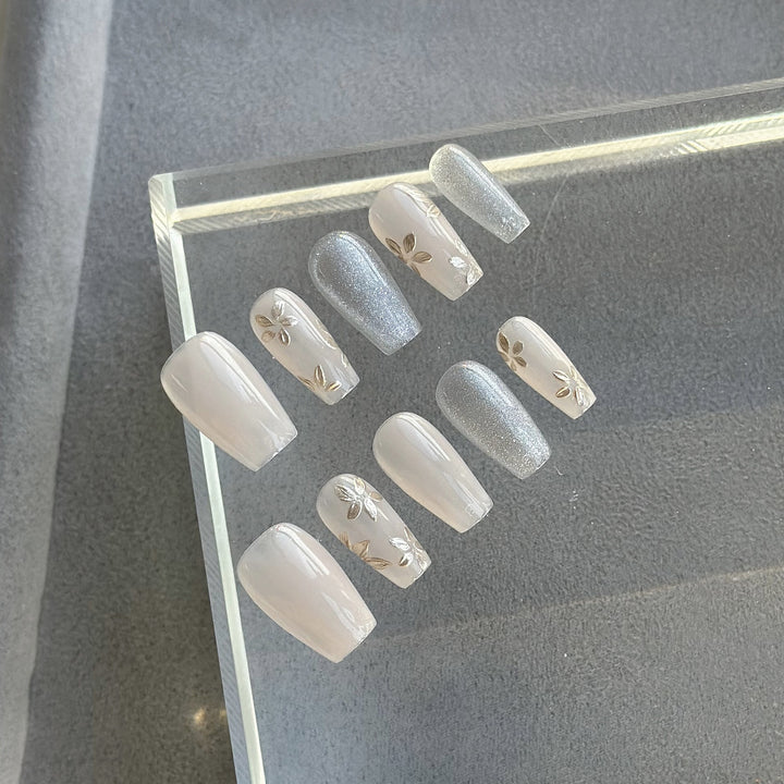 Luxe Floral Press-On Nail Art Set