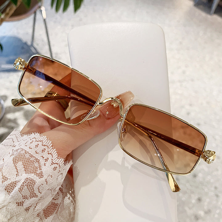 Ladies elegant square sunglasses with luxurious metal frame and UV protection Stornfield