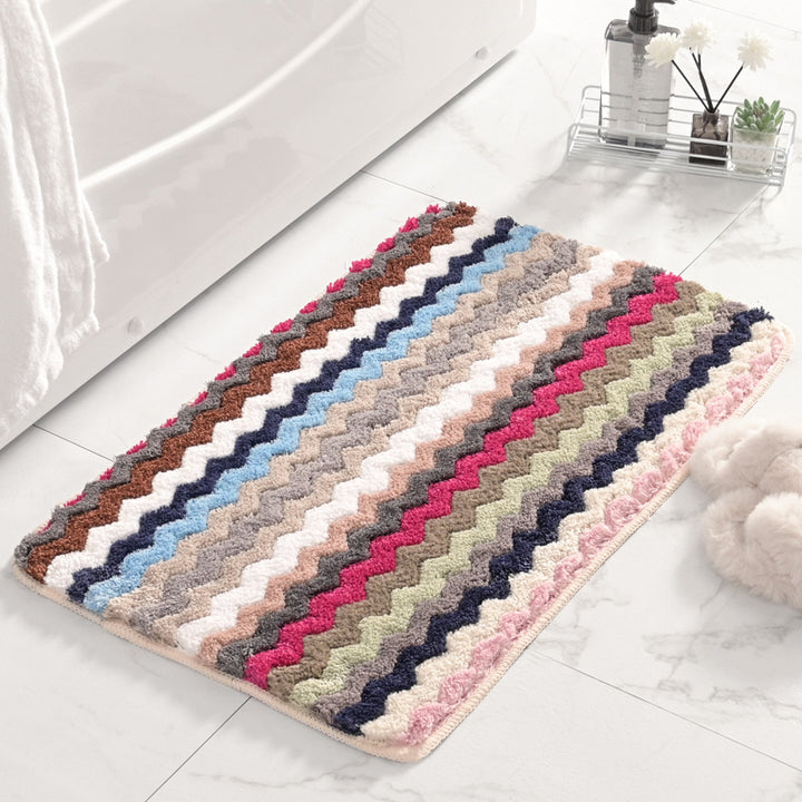 Fringed Chevron Bath Mat Stornfield