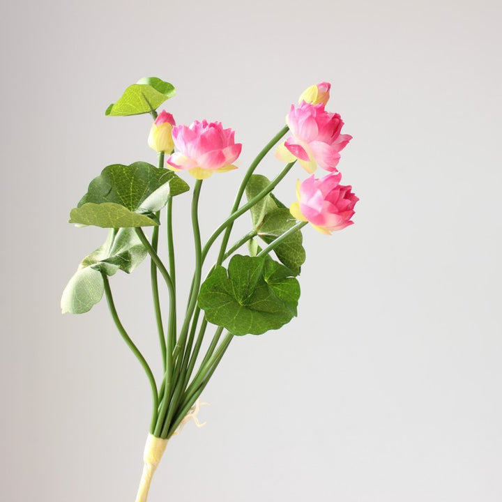 Lifelike Pink Lotus Flower Bouquet