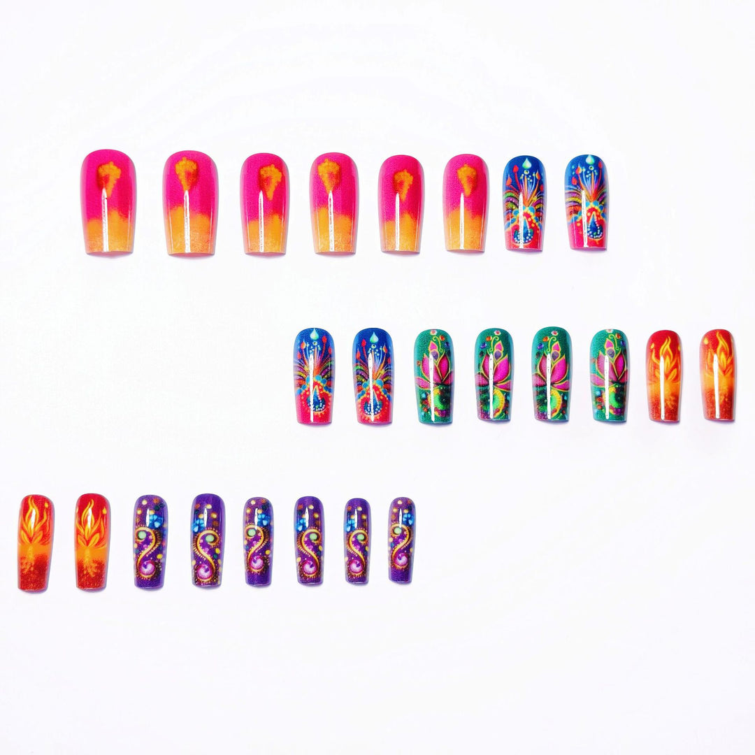 Artificial nails with eccentric ornament design Stornfield