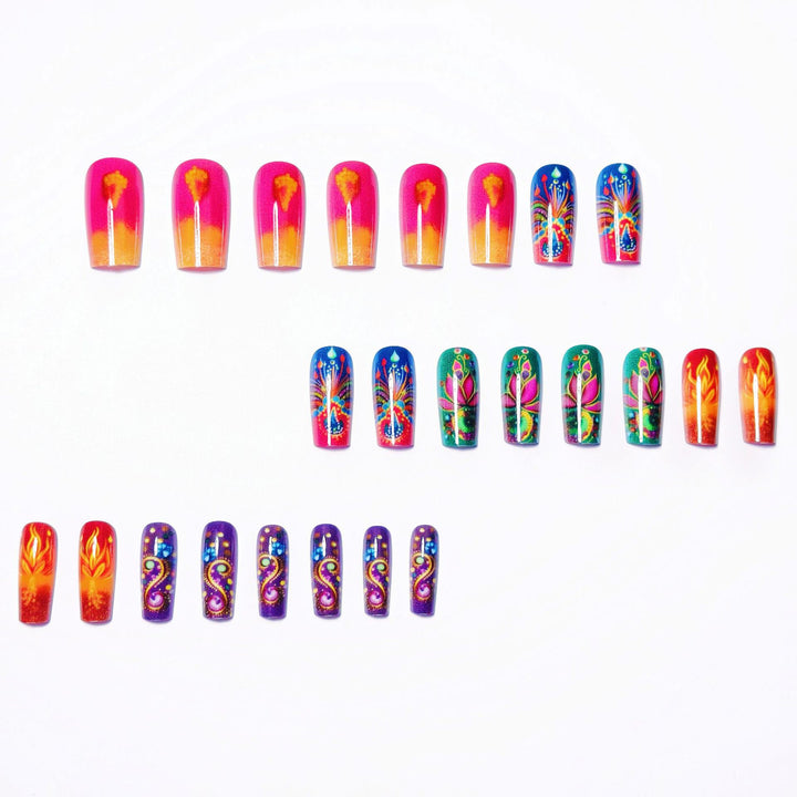 Artificial nails with eccentric ornament design Stornfield