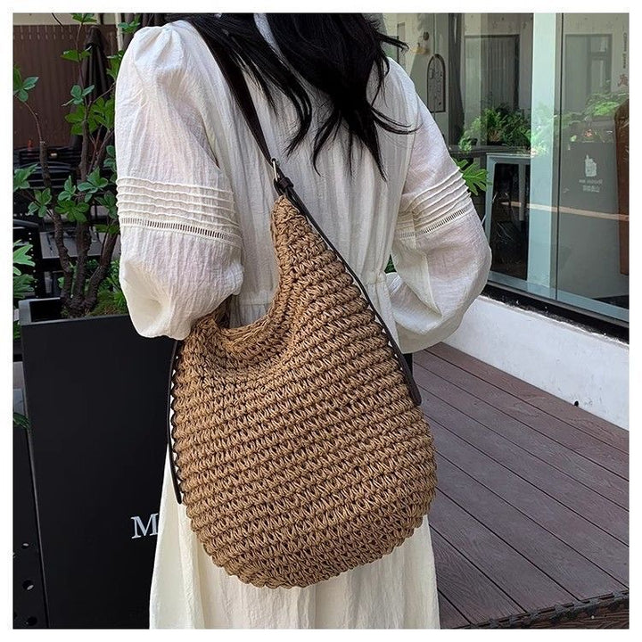 Braided shoulder bag with elegant leather strap Stornfield