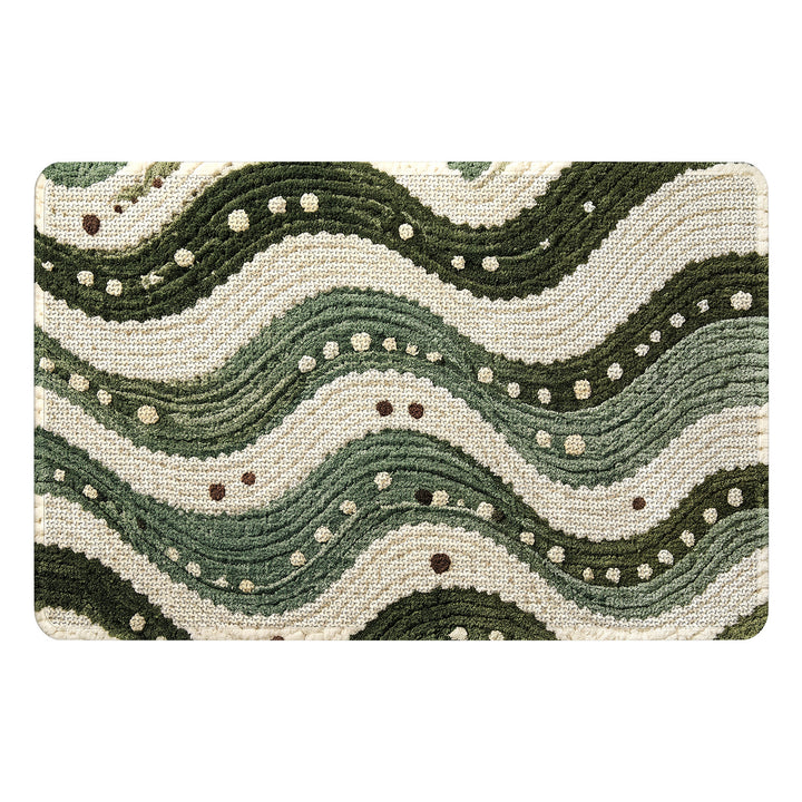 Decorative Wave Pattern Bath Mat