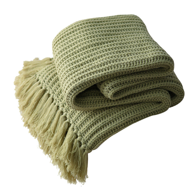 Textured Knit Throw Blanket