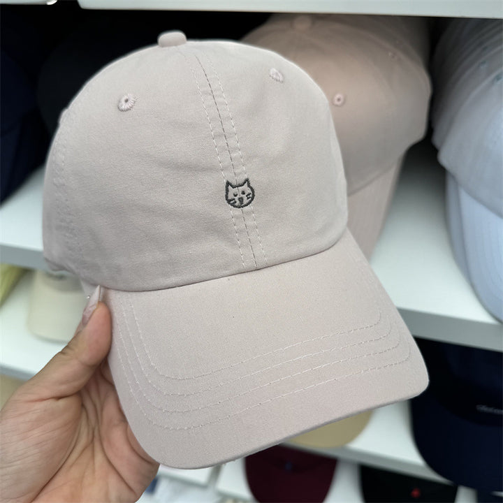 Women's Cat-Embroidered Cotton Baseball Cap Stornfield