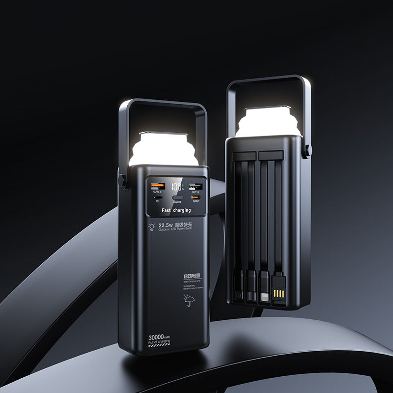Portable power bank with LED lighting and fast charging function Stornfield