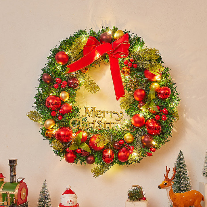 Festive Christmas wreath with lights Stornfield