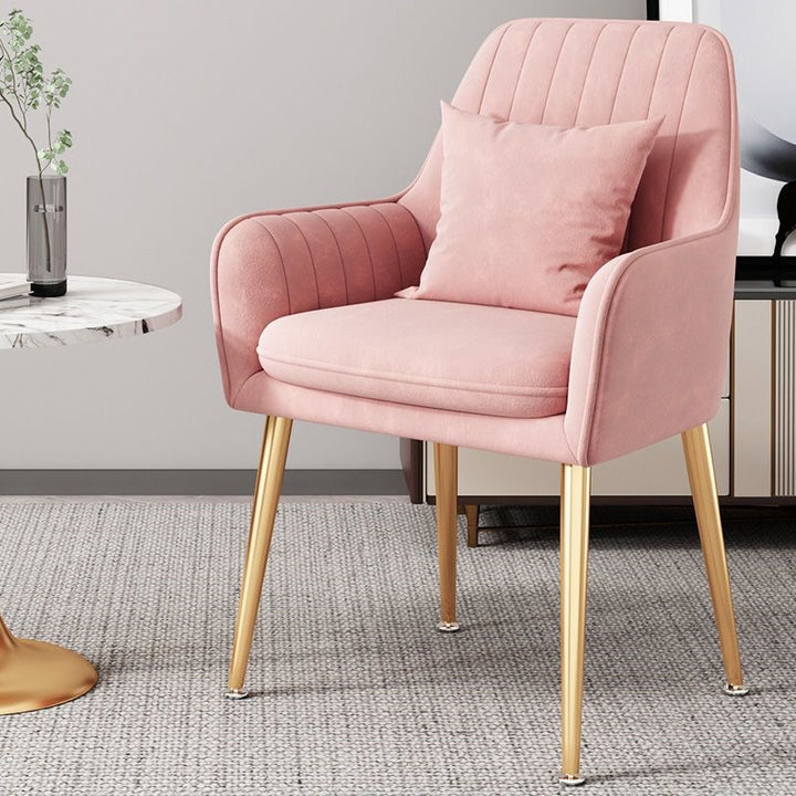 Modern Accent Chair with Gold Legs Stornfield