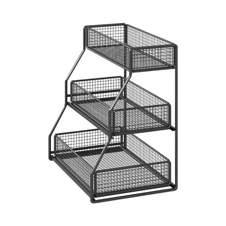 Multi-Level Pull-Out Mesh Under-Sink Organizer with Slide Rails