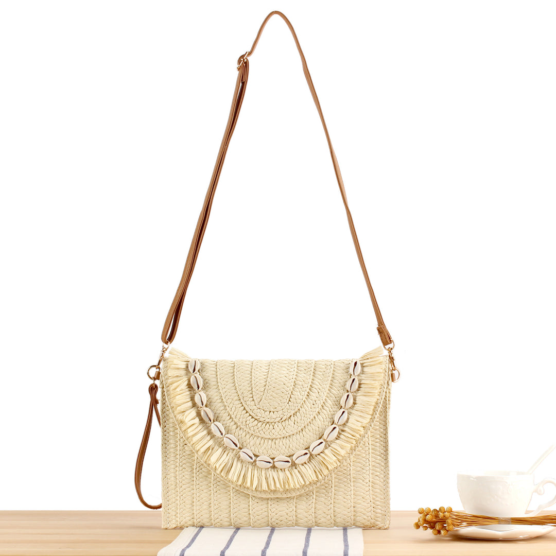 Stylish handbag with fringed shell decoration Stornfield