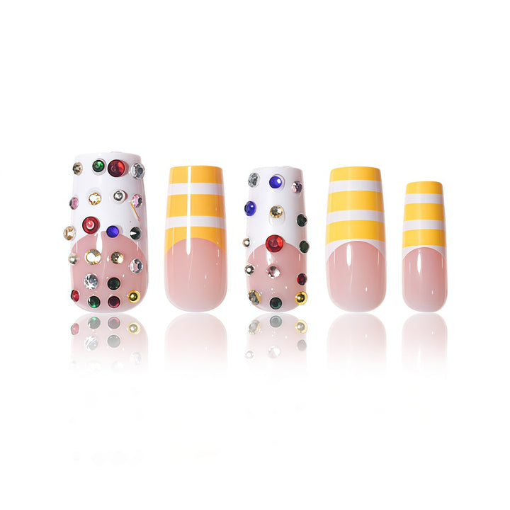 Decorative Long Press-On Nail Set Stornfield
