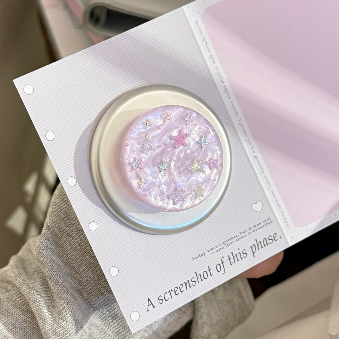 Shiny cosmetic mirror with star motif Stornfield
