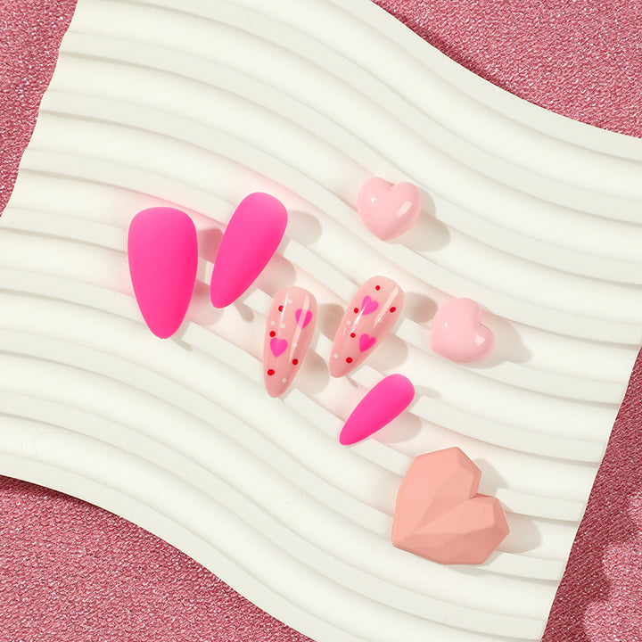 Artificial nail art with heart design Stornfield
