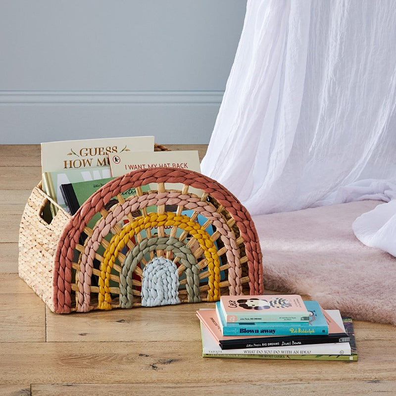 Playful storage basket in rainbow design Stornfield