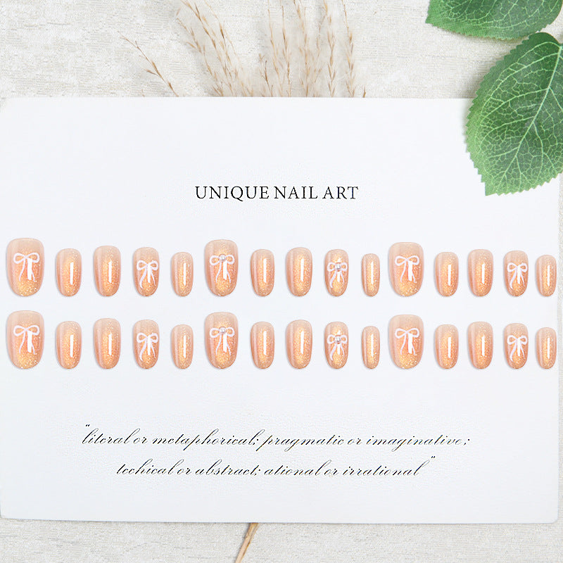 Glamorous artificial nail tips with glitter accents Stornfield