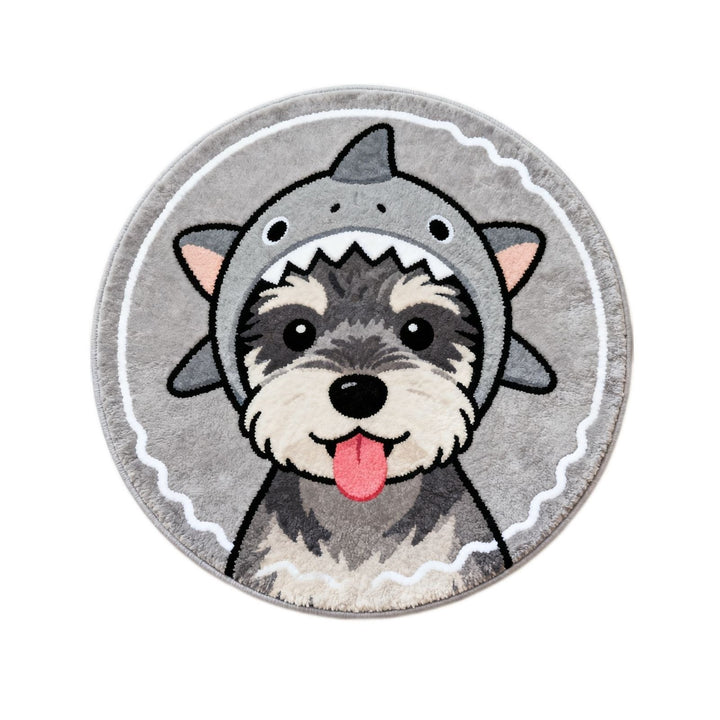 Playful Dog-Themed Round Area Rug