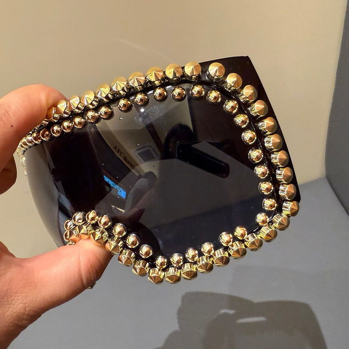 Ladies fashionable ski goggles with glamorous rhinestone embellishment Stornfield