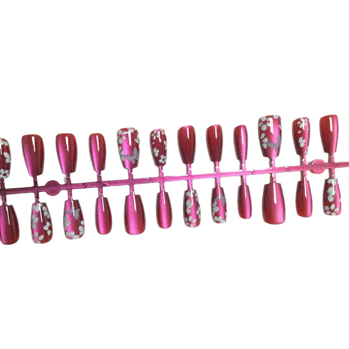 Artistic Floral Press-On Nail Tips