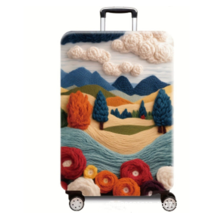 Women's hard shell suitcase with stylish landscape design Stornfield