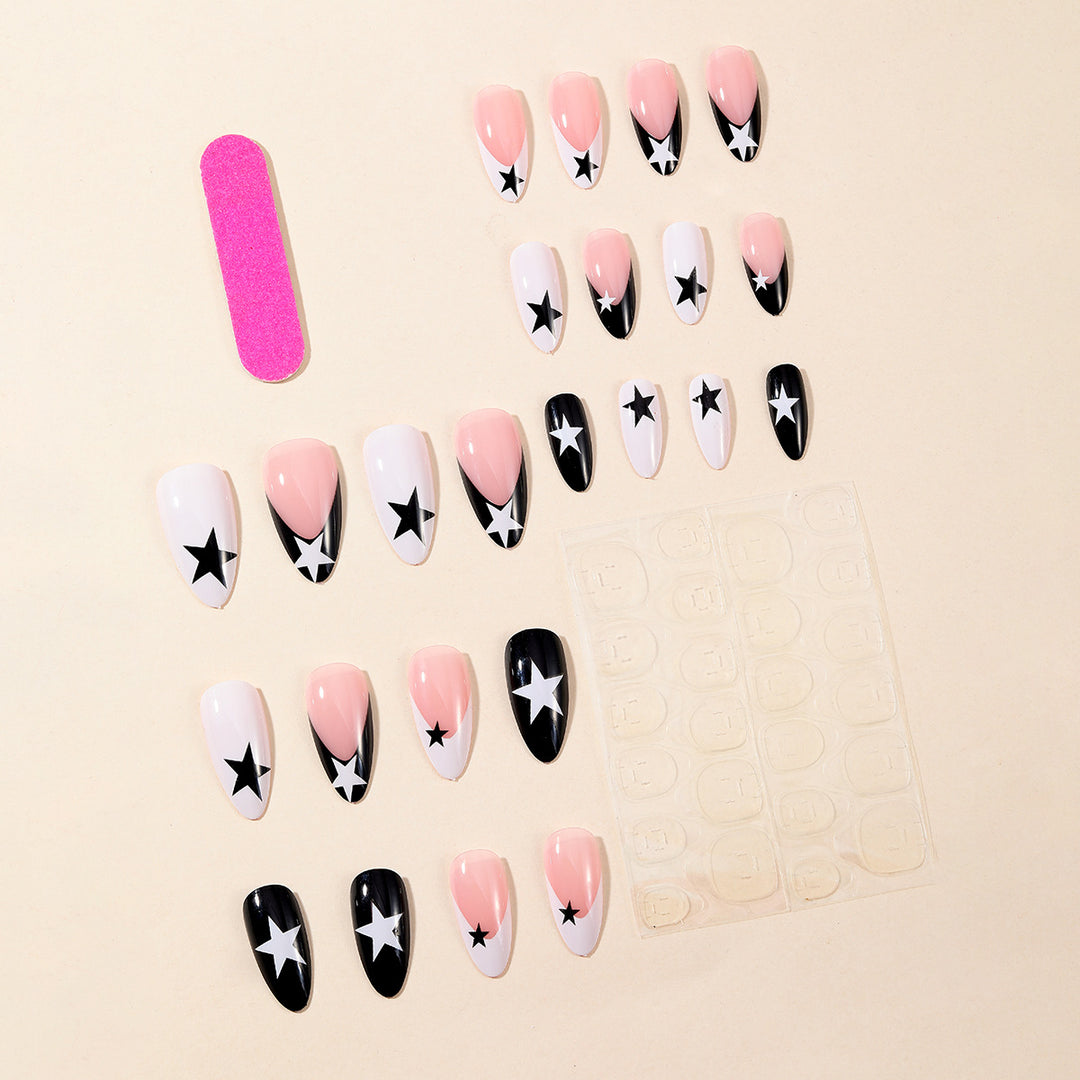Stylish Star Accent Stiletto Nail Art Stornfield