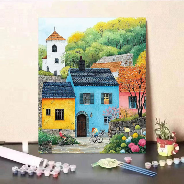 Scenic Village Paint by Numbers Art Kit Stornfield