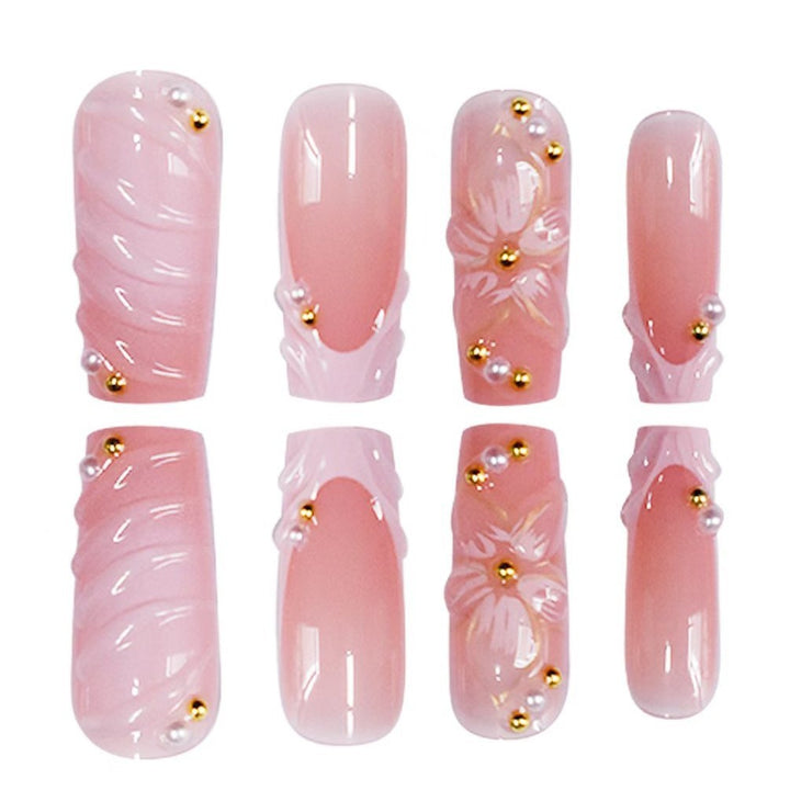 Ornate Floral Press-On Nail Set Stornfield