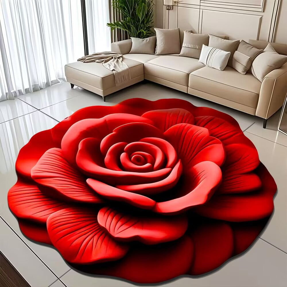 Floral Texture Area Rug