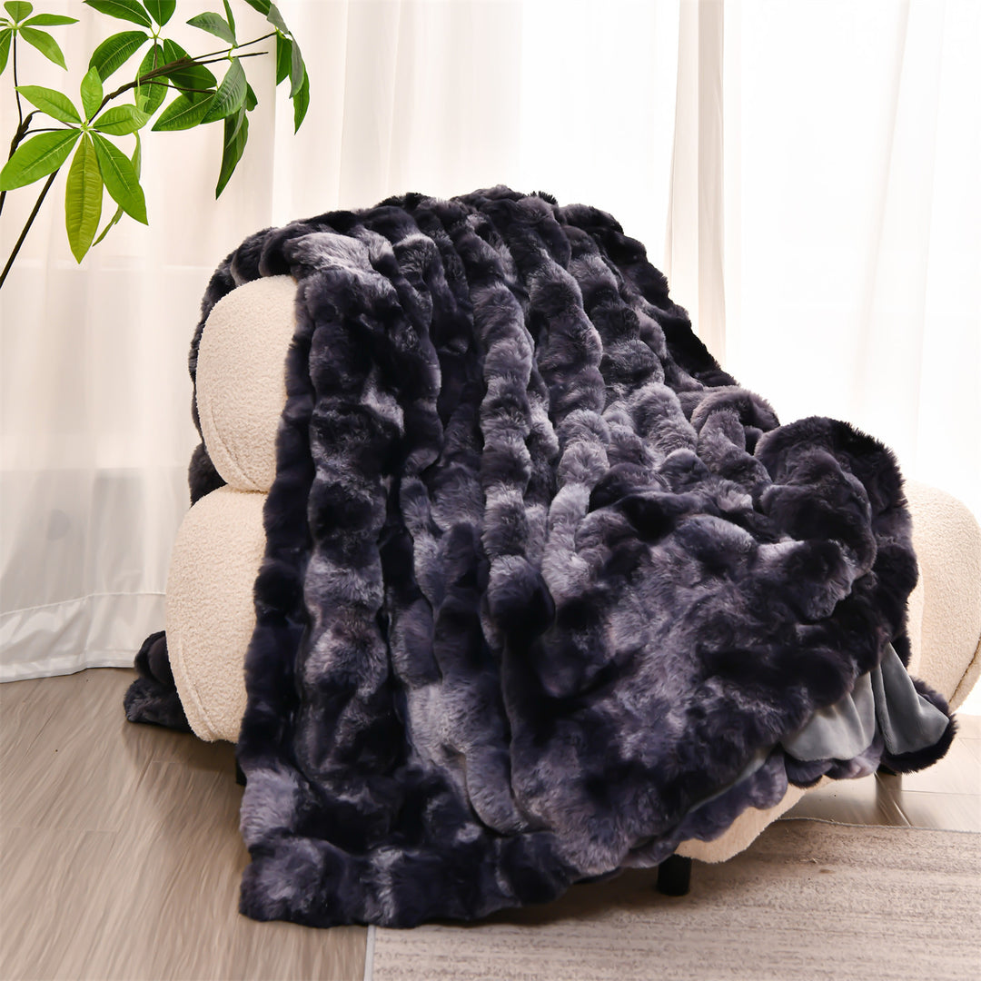 Plush Faux Fur Throw Blanket