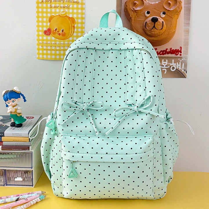 Stylish Polka Dot Patterned School Backpack Stornfield