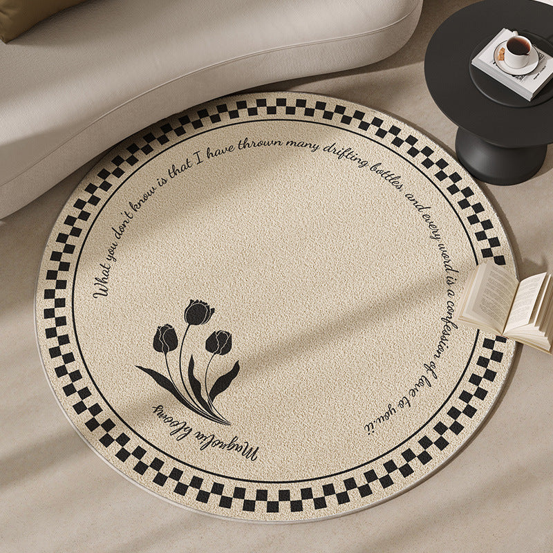 Round Motivational Area Rug Stornfield