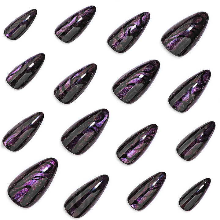 Glamorous artificial nails with sparkling accents Stornfield