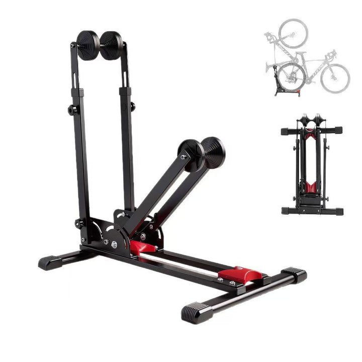 adjustable foldable wheel-on indoor bike trainer stand with adjustable roller resistance Stornfield