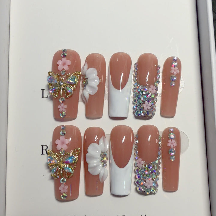 Exquisite 3D Floral Nail Art Tips