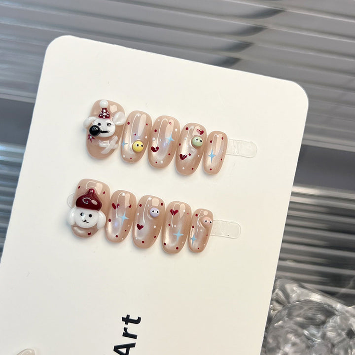 Whimsical Decorative Press-On Nail Art Set