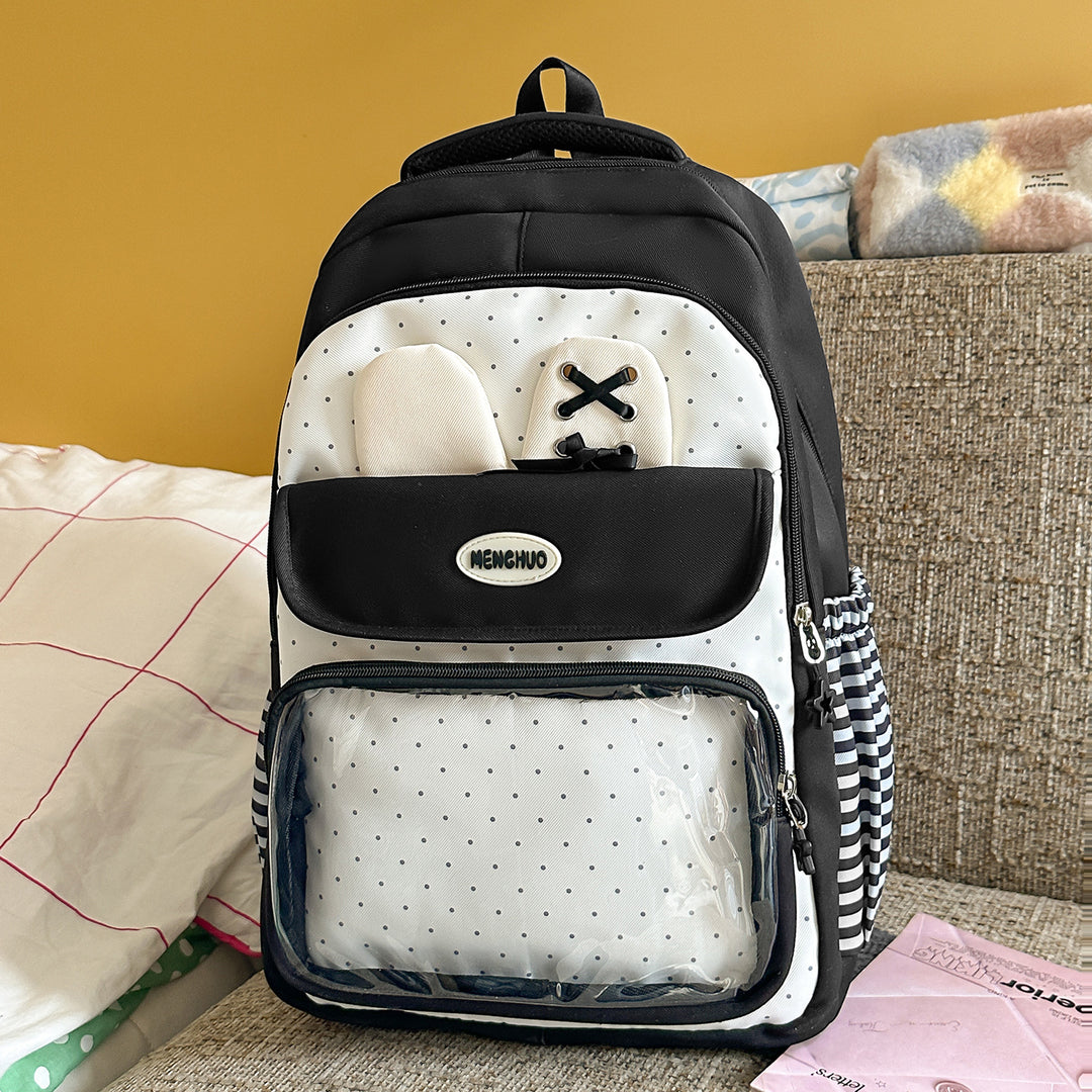 Multi-Compartment Polka Dot Backpack Stornfield