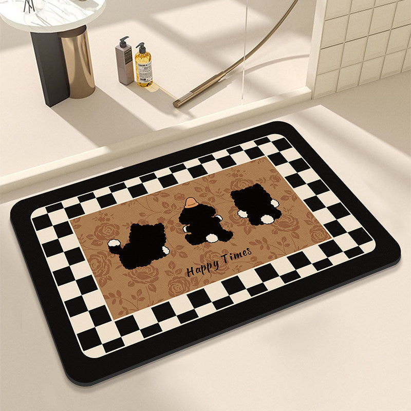 Panda-Themed Decorative Bath Mat