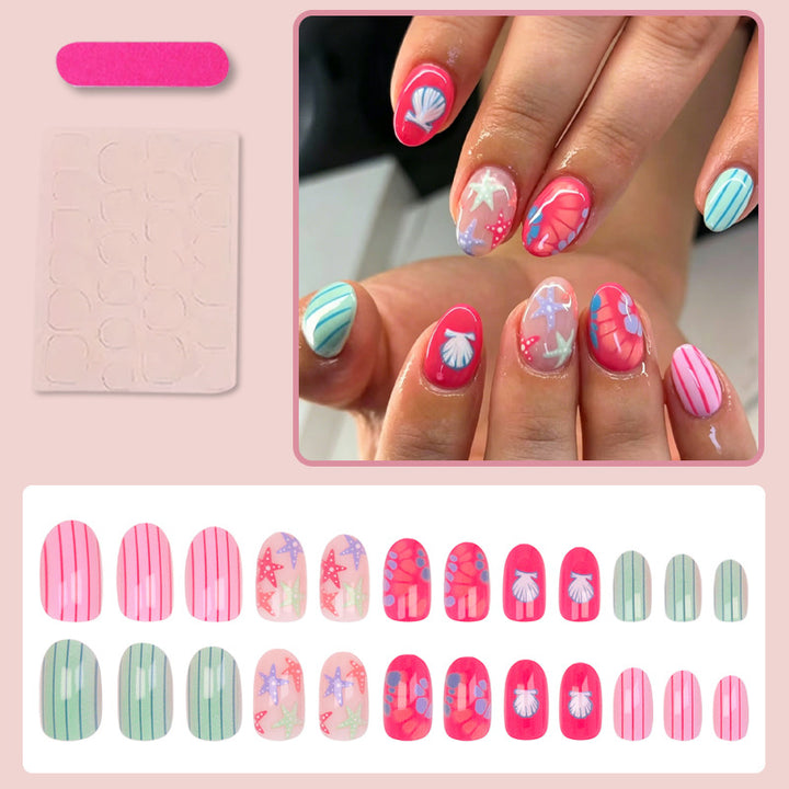 Artificial nails with maritime motifs Stornfield