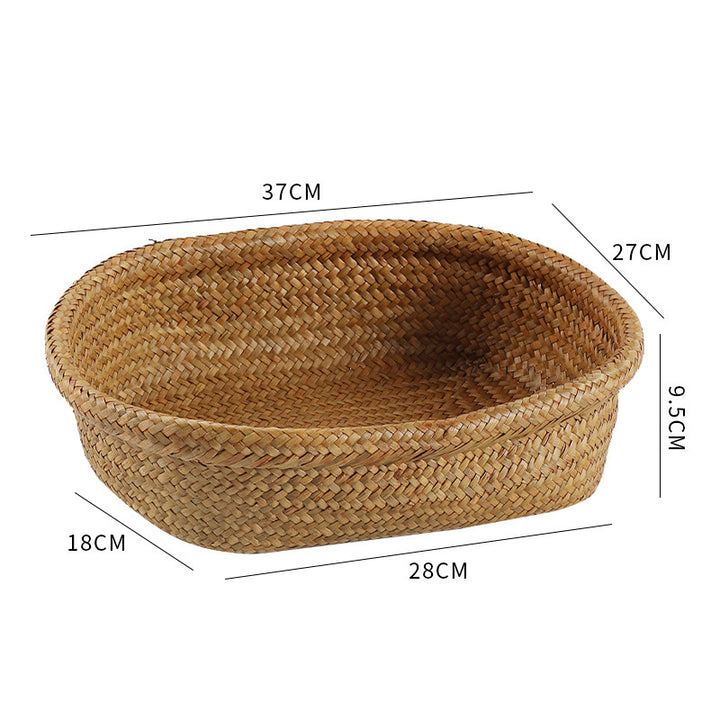 Unisex Oval Storage Basket made of Woven Natural Material Stornfield