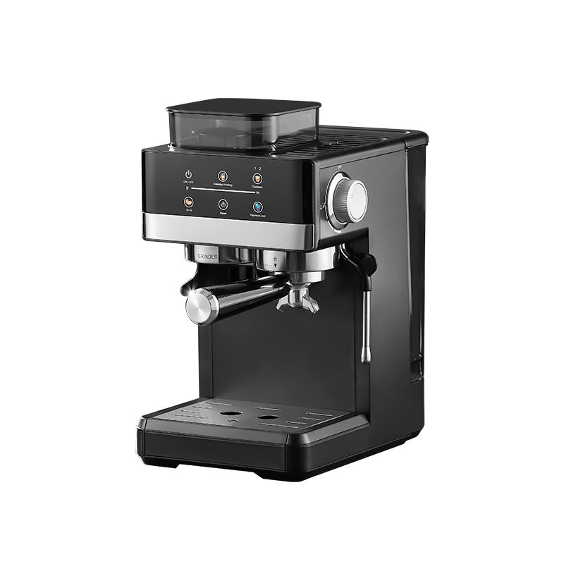 Espresso machine with integrated grinder and steam nozzles Stornfield